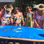 手染めパレオ作り